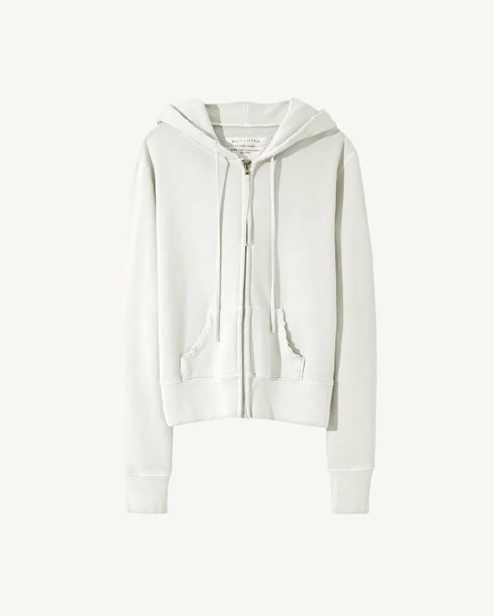 Nili Lotan CALLIE ZIP UP HOODIE Cocoa Women Knits and Sweaters