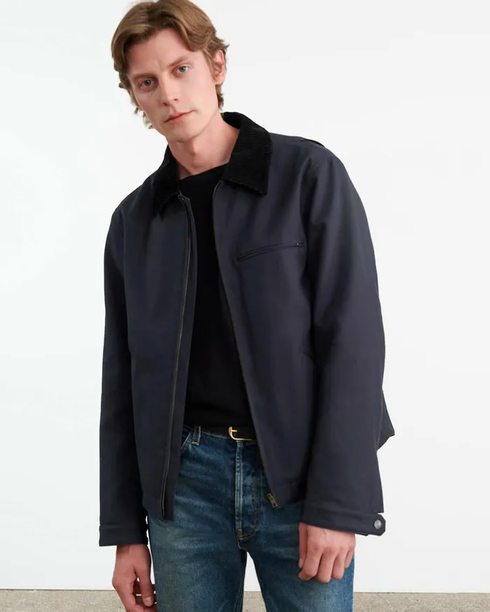 Nili Lotan CASPIAN JACKET Dark Navy Men Jackets and Coats