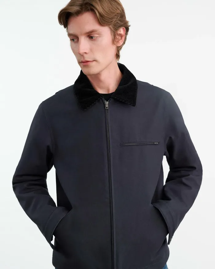 Nili Lotan CASPIAN JACKET Dark Navy Men Jackets and Coats