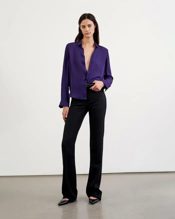 Nili Lotan CORETTE PANT Black Women Pants and Shorts