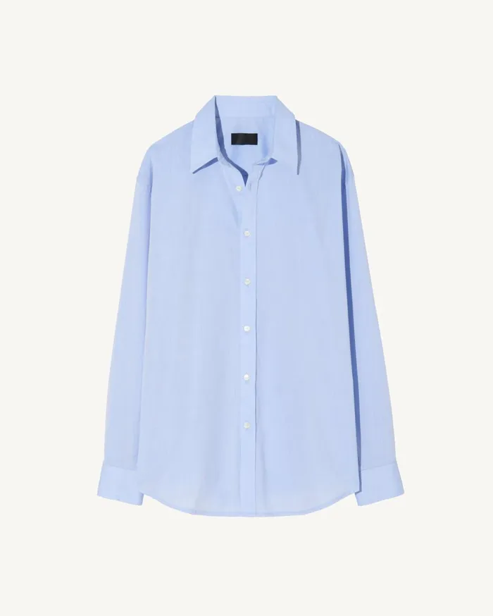 Nili Lotan CRISTOBAL SHIRT Blue Men Shirts
