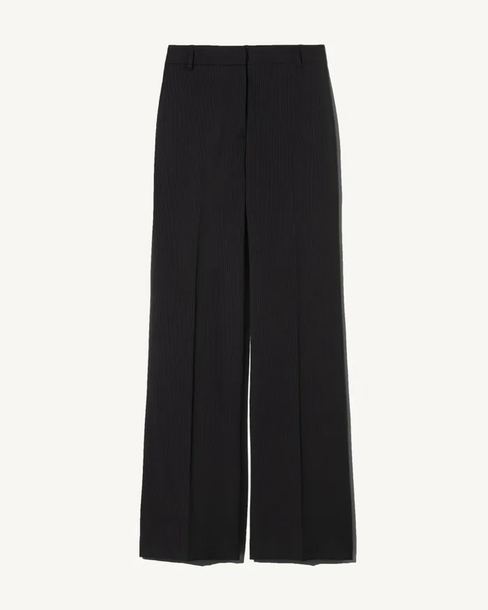 Nili Lotan EFFY PANT Black Pinstripe Women Pants and Shorts