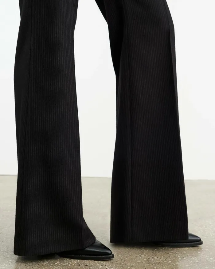 Nili Lotan EFFY PANT Black Pinstripe Women Pants and Shorts