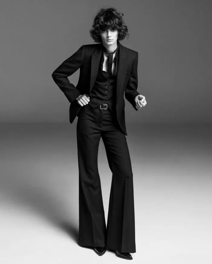 Nili Lotan EFFY PANT Black Pinstripe Women Pants and Shorts