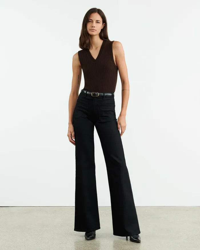 Nili Lotan IKER CASHMERE VEST Espresso Women Knits and Sweaters