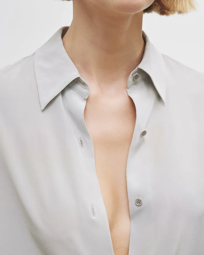 Nili Lotan JULIEN SILK BLOUSE Black Women Tops