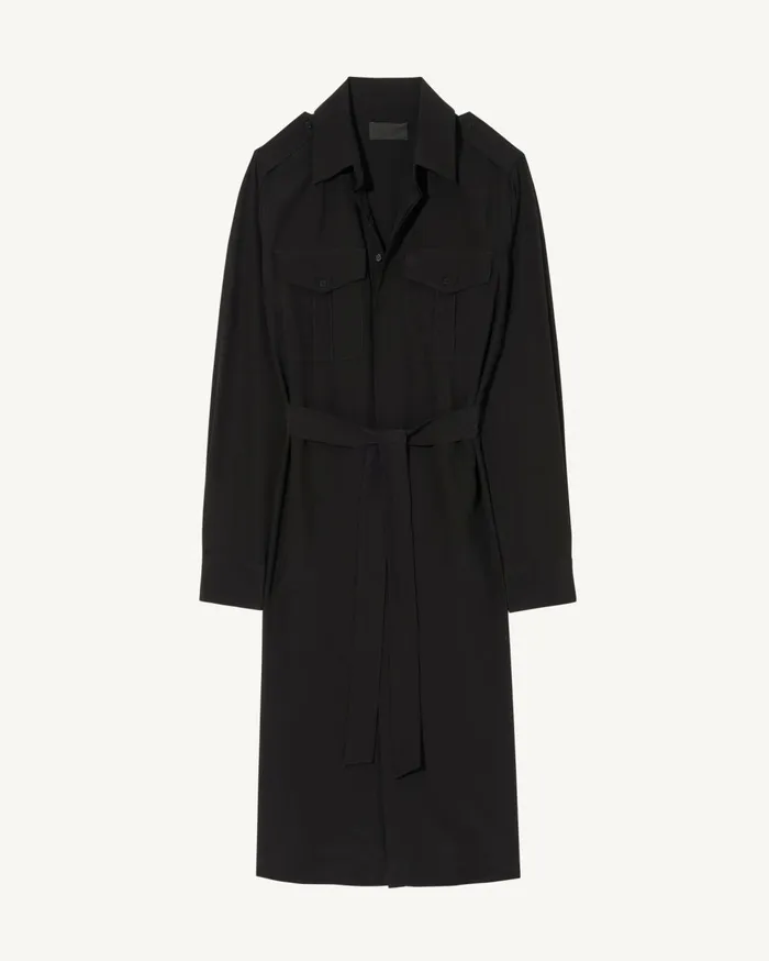 Nili Lotan MARCIA SILK DRESS Black Women Dresses and Skirts