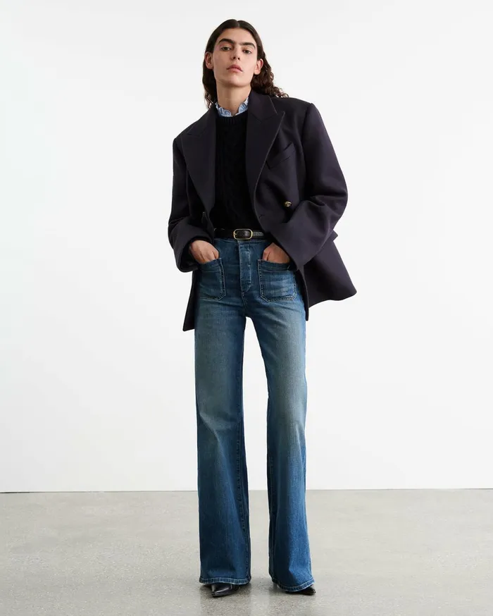 Nili Lotan VIANNEY COAT Dark Navy Women Jackets and Blazers