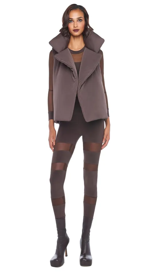Norma Kamali Bottoms SHEER BLOCK LEGGING Chocolatechocolate Mesh 8211 Clothing Norma Kamali Bottoms SHEER BLOCK LEGGING Chocolatechocolate Mesh 8211 Clothing