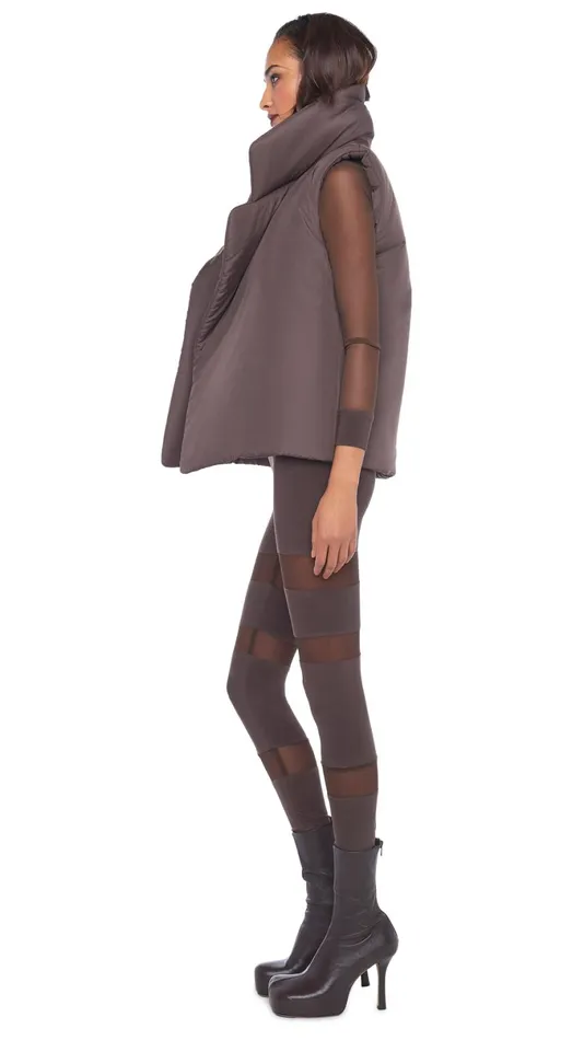 Norma Kamali Bottoms SHEER BLOCK LEGGING Chocolatechocolate Mesh 8211 Clothing Norma Kamali Bottoms SHEER BLOCK LEGGING Chocolatechocolate Mesh 8211 Clothing