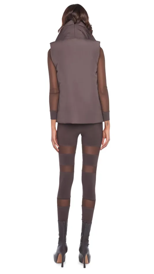 Norma Kamali Bottoms SHEER BLOCK LEGGING Chocolatechocolate Mesh 8211 Clothing Norma Kamali Bottoms SHEER BLOCK LEGGING Chocolatechocolate Mesh 8211 Clothing