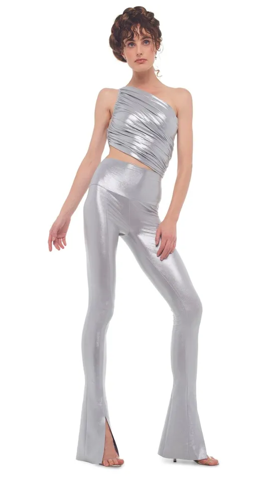 Norma Kamali Bottoms SPAT LEGGING Silver 8211 Clothing