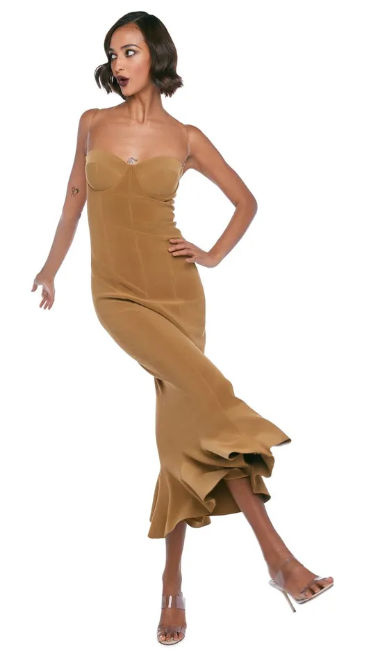Norma Kamali Dresses CORSET DRESS TO MIDCALF Woods 8211 Clothing