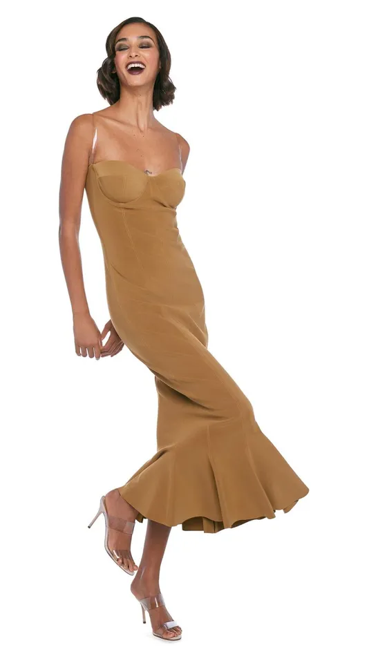 Norma Kamali Dresses CORSET DRESS TO MIDCALF Woods 8211 Clothing