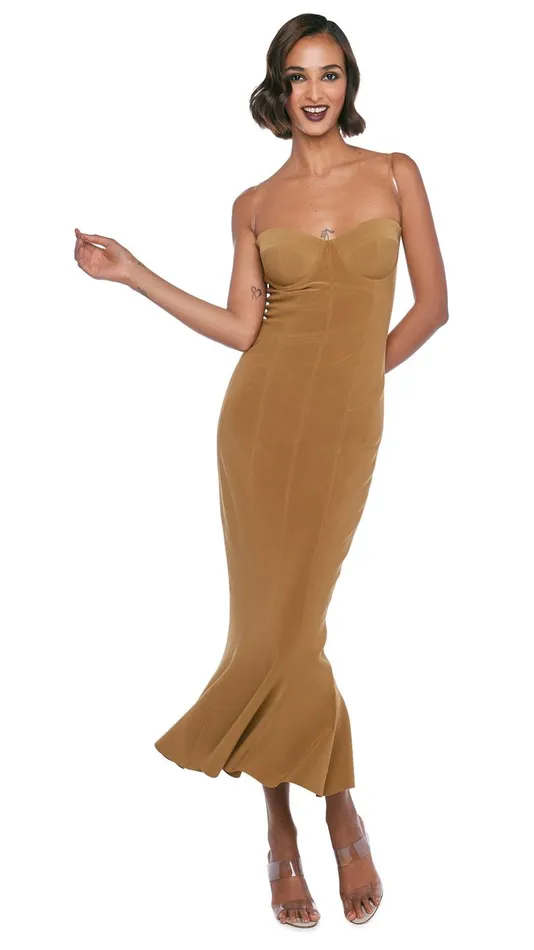 Norma Kamali Dresses CORSET DRESS TO MIDCALF Woods 8211 Clothing