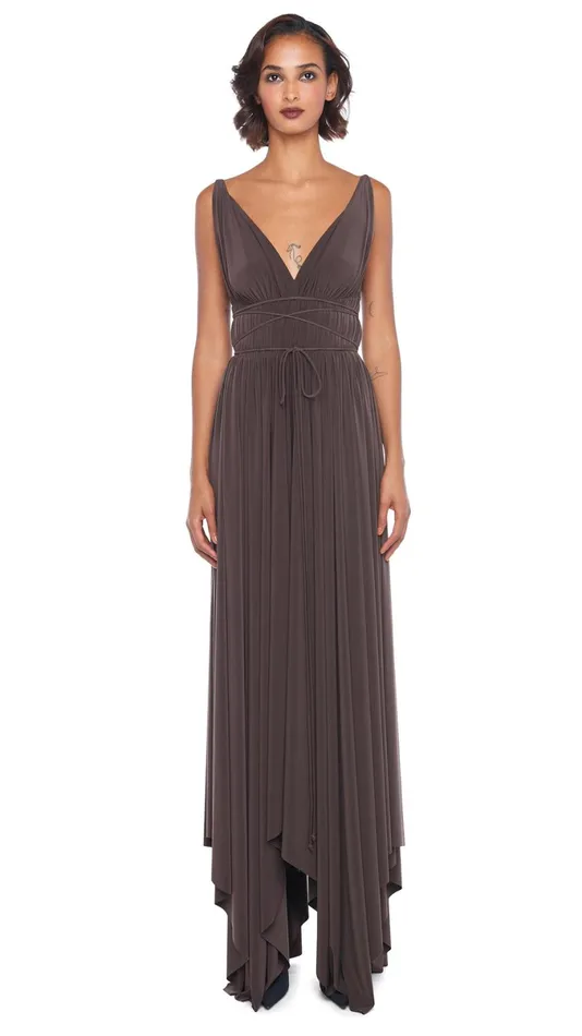 Norma Kamali Dresses GODDESS GOWN Chocolate 8211 Clothing