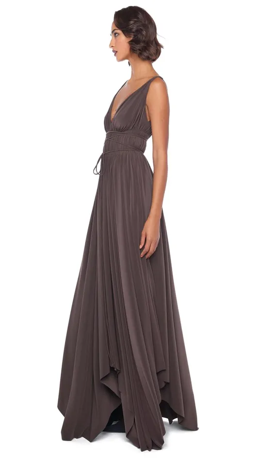 Norma Kamali Dresses GODDESS GOWN Chocolate 8211 Clothing