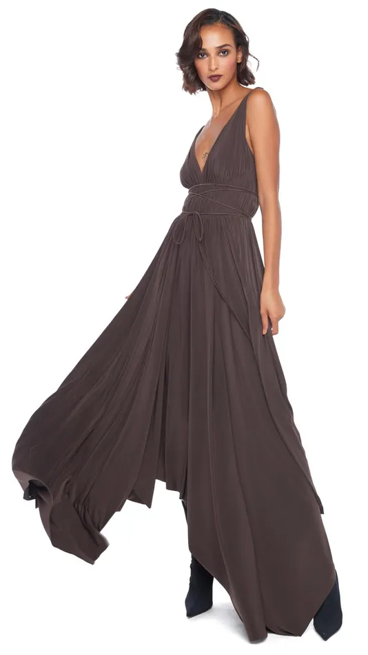 Norma Kamali Dresses GODDESS GOWN Chocolate 8211 Clothing