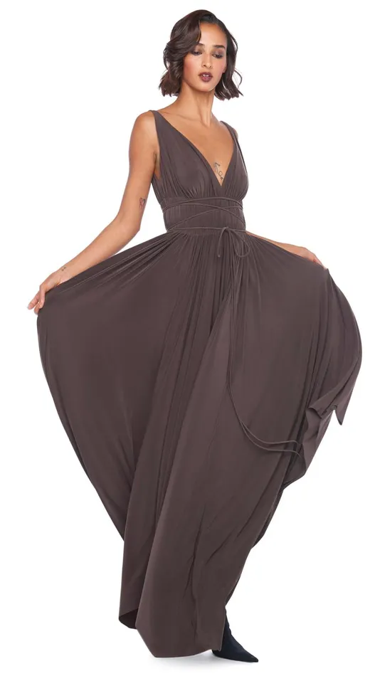 Norma Kamali Dresses GODDESS GOWN Chocolate 8211 Clothing