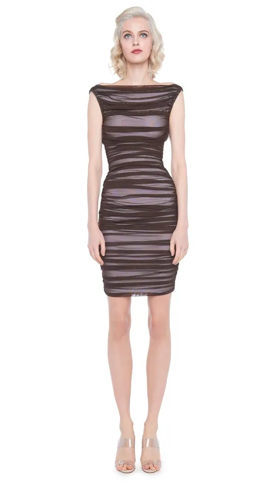 Norma Kamali Dresses TARA DRESS Chocolate 8211 Clothing