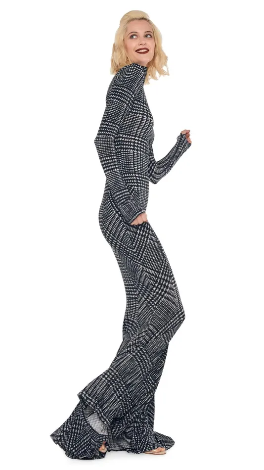 Norma Kamali Dresses TURTLE FISHTAIL GOWN Large Glen Plaid Tweed 8211 Clothing Norma Kamali Dresses TURTLE FISHTAIL GOWN Large Glen Plaid Tweed 8211 Clothing