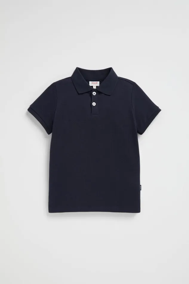 Occasion Boy Seed Heritage Core Polo Tee Midnight Blue