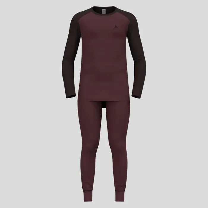 Odlo Base Layers The Active Warm Base Layer Set Fudge 8211 Black 8211 Men