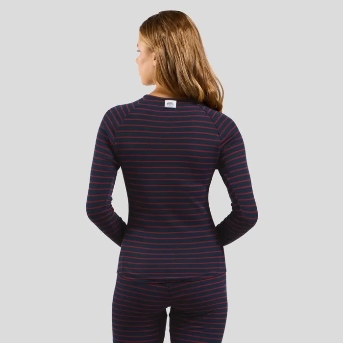 Odlo Base Layers The Active Warm Originals Base Layer Top Dark Sapphire 8211 Sundried Tomato 8211 Women