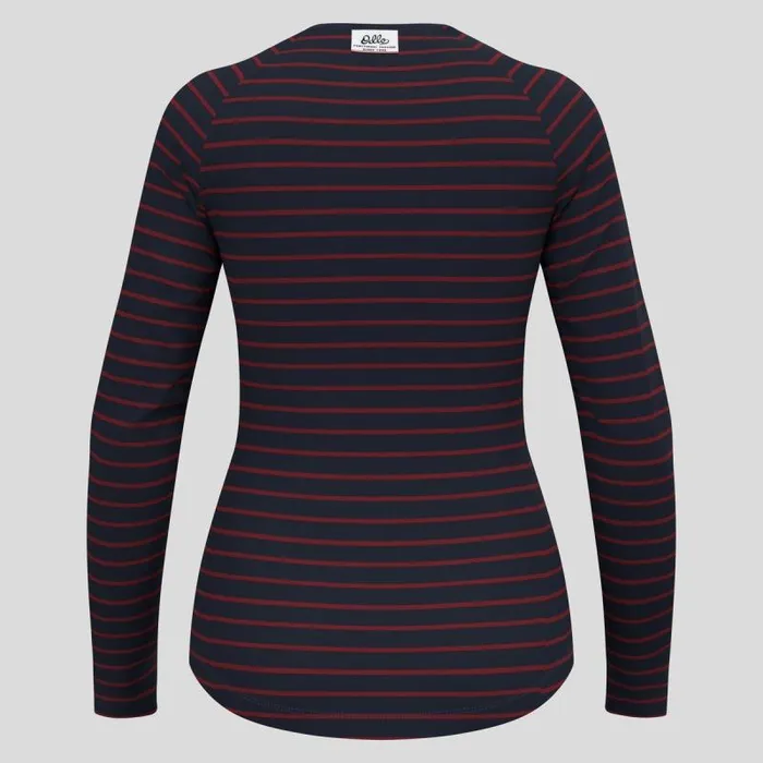 Odlo Base Layers The Active Warm Originals Base Layer Top Dark Sapphire 8211 Sundried Tomato 8211 Women