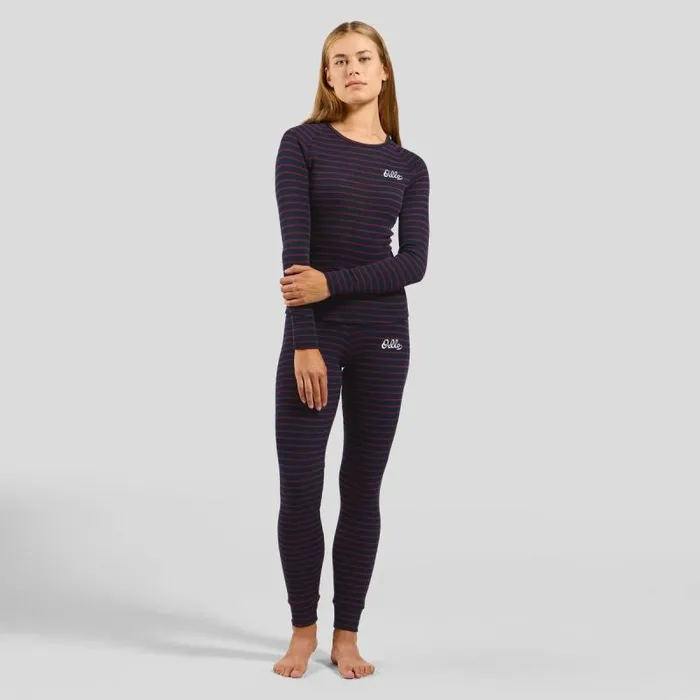 Odlo Base Layers The Active Warm Originals Base Layer Top Dark Sapphire 8211 Sundried Tomato 8211 Women