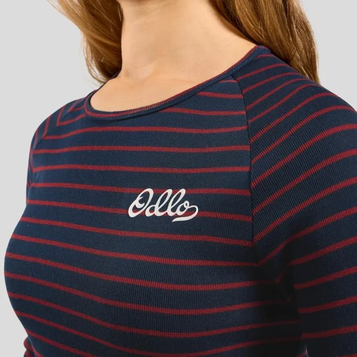 Odlo Base Layers The Active Warm Originals Base Layer Top Dark Sapphire 8211 Sundried Tomato 8211 Women