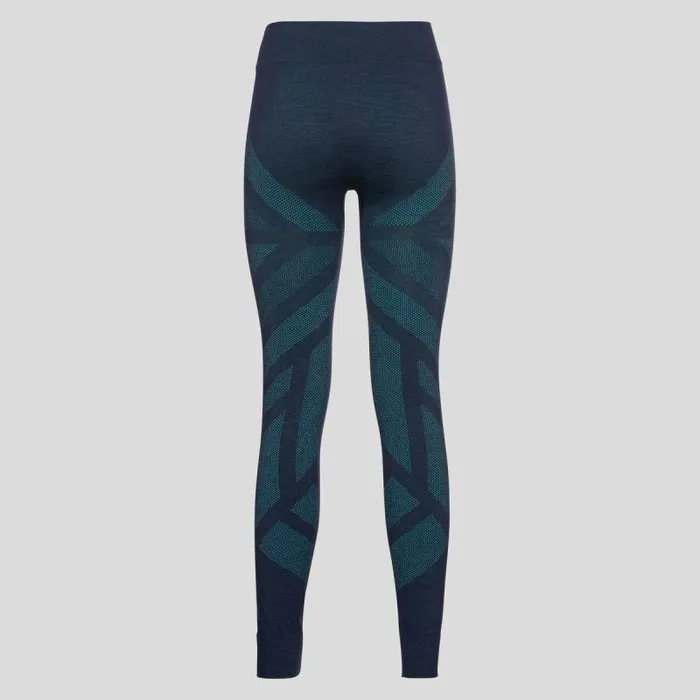 Odlo Base Layers The Performance Wool Warm Base Layer Bottoms Dark Sapphire Melange 8211 Women