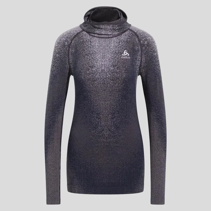 Odlo Base Layers The Pow Blackcomb Base Layer With Facemask Gray Ridge 8211 Women