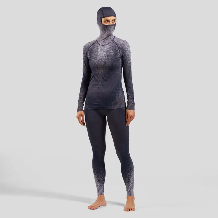 Odlo Base Layers The Pow Blackcomb Base Layer With Facemask Gray Ridge 8211 Women