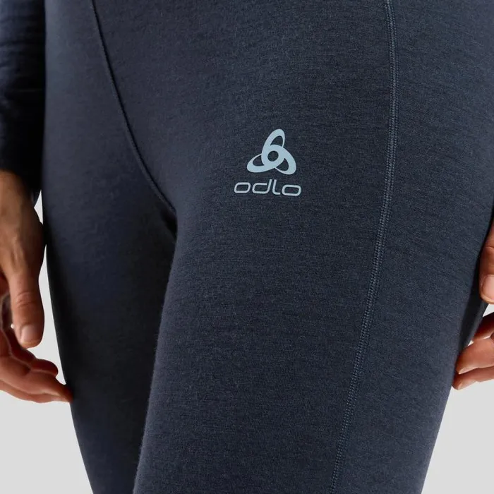 Odlo Base Layers The Revelstoke Performance Wool Warm 34 Bottoms Provincial Blue 8211 Dark Sapphire Melange 8211 Women