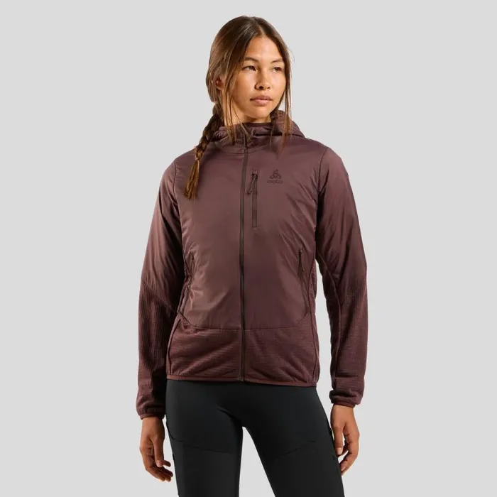 Odlo Jackets and Vests The Ascent Wool Insulated Hybrid Jacket Fudge 8211 Women