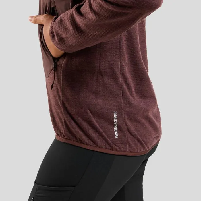 Odlo Jackets and Vests The Ascent Wool Insulated Hybrid Jacket Fudge 8211 Women