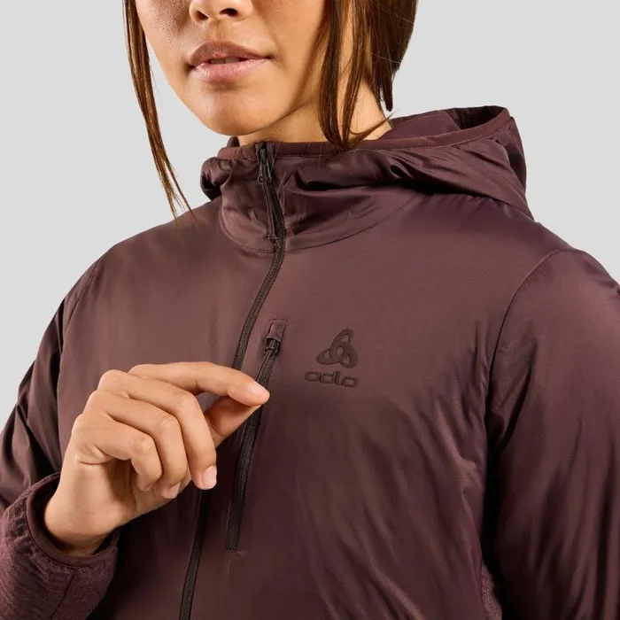 Odlo Jackets and Vests The Ascent Wool Insulated Hybrid Jacket Fudge 8211 Women