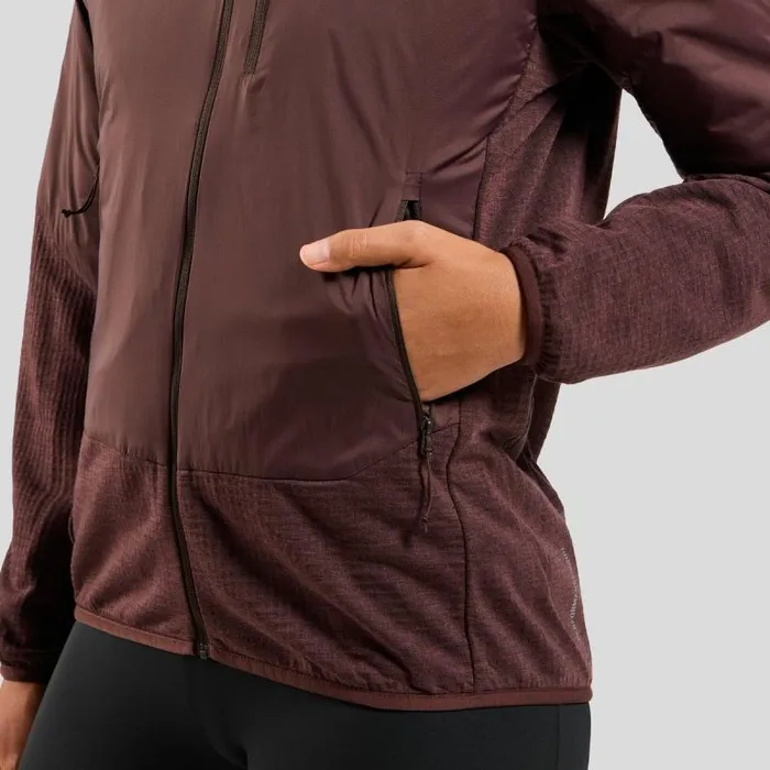 Odlo Jackets and Vests The Ascent Wool Insulated Hybrid Jacket Fudge 8211 Women