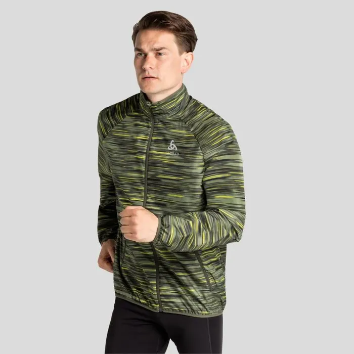 Odlo Jackets and Vests The Essentials Light Print Running Jacket Deep Depths 8211 Men