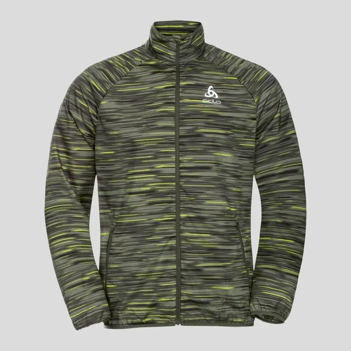 Odlo Jackets and Vests The Essentials Light Print Running Jacket Deep Depths 8211 Men