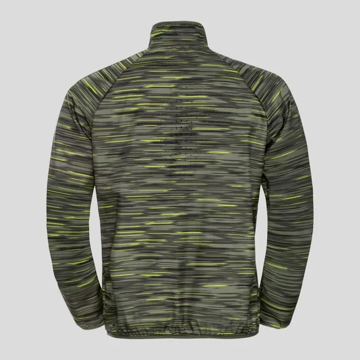 Odlo Jackets and Vests The Essentials Light Print Running Jacket Deep Depths 8211 Men