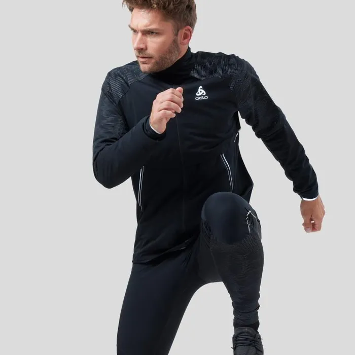 Odlo Jackets and Vests The Zeroweight Pro Warm Reflective Running Jacket Black 8211 Men