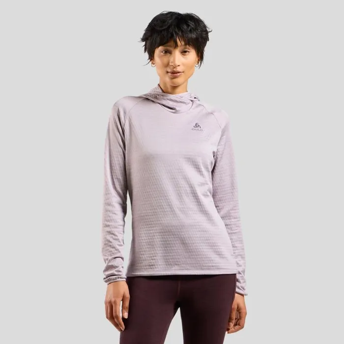 Odlo Mid Layers and Longsleeves The Run Easy Mid Layer Hoody Misty Lilac Melange 8211 Women Odlo Mid Layers and Longsleeves The Run Easy Mid Layer Hoody Misty Lilac Melange 8211 Women