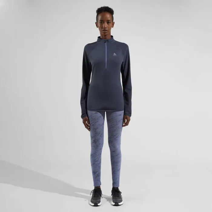 Odlo Mid Layers and Longsleeves The Zeroweight Mid Layer Running HalfZip India Ink 8211 Women
