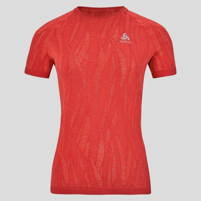 Odlo Tshirts and Polos The Zeroweight Ceramicool Running TShirt American Beauty Space Dye 8211 Women