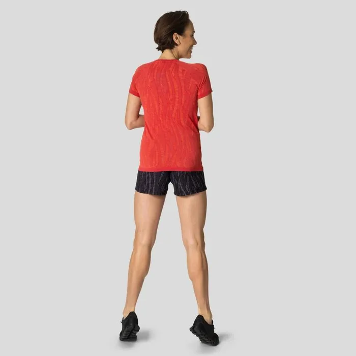 Odlo Tshirts and Polos The Zeroweight Ceramicool Running TShirt American Beauty Space Dye 8211 Women