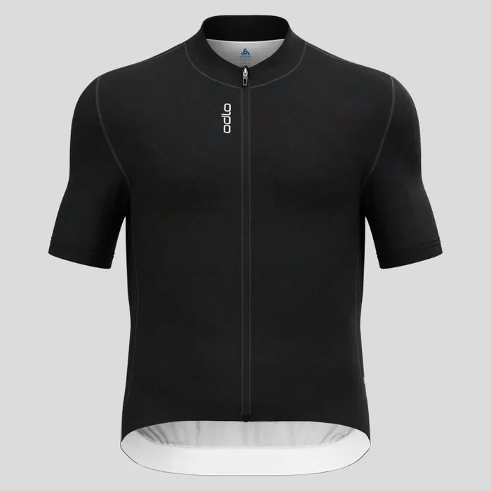 Odlo Tshirts and Polos The Zeroweight ChillTec Short Sleeve Cycling Jersey Black 8211 Men