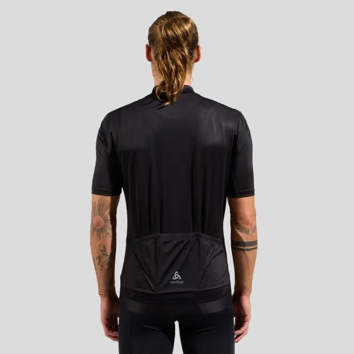 Odlo Tshirts and Polos The Zeroweight ChillTec Short Sleeve Cycling Jersey Black 8211 Men