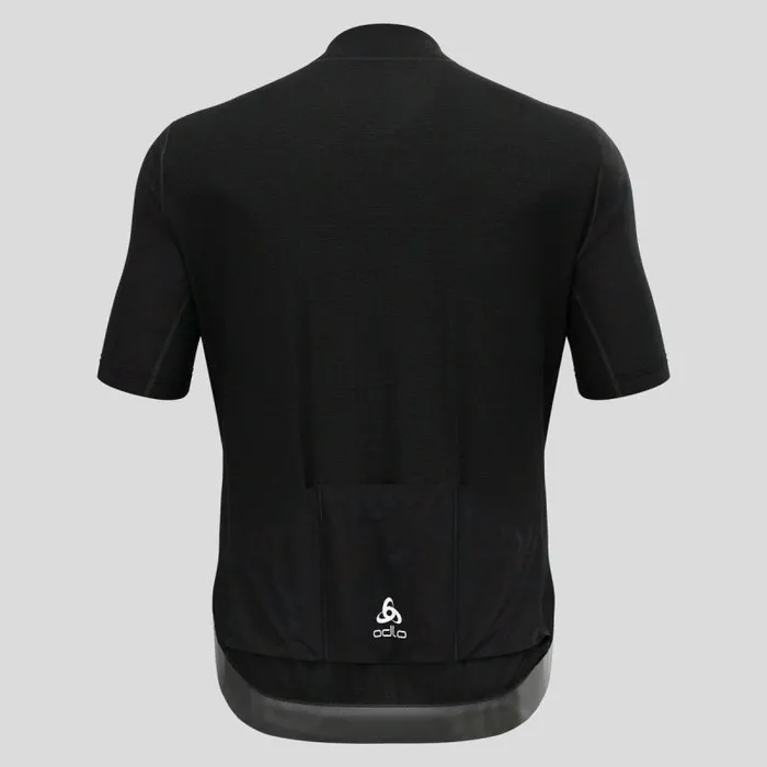 Odlo Tshirts and Polos The Zeroweight ChillTec Short Sleeve Cycling Jersey Black 8211 Men